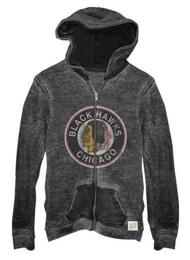 Women’s Chicago Blackhawks Long Sleeve Burnout Zip Hoodie