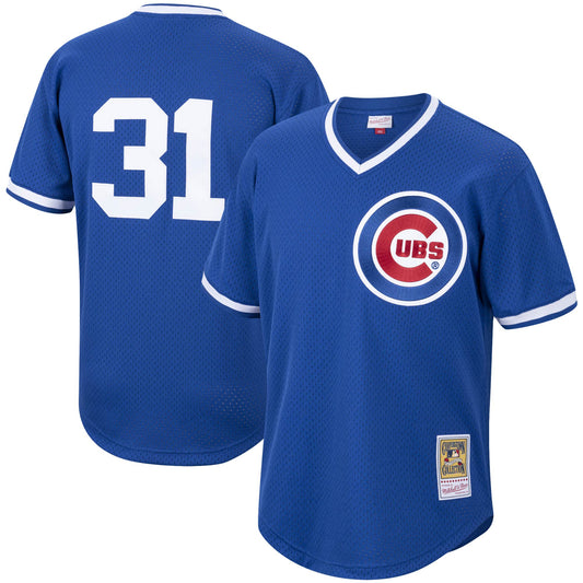 Greg Maddux Chicago Cubs Mitchell & Ness Cooperstown Collection Mesh Batting Practice Jersey - Royal