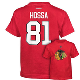 Men's Chicago Blackhawks Marian Hossa Red Reebok 2015 Stanley Cup Champions Name & Number T-Shirt - Pro Jersey Sports