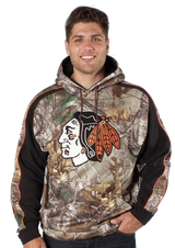 Chicago Blackhawks Adult Decoy Fleece Hoody Sweatshirt, Camo By Old Time Hockey - Pro Jersey Sports