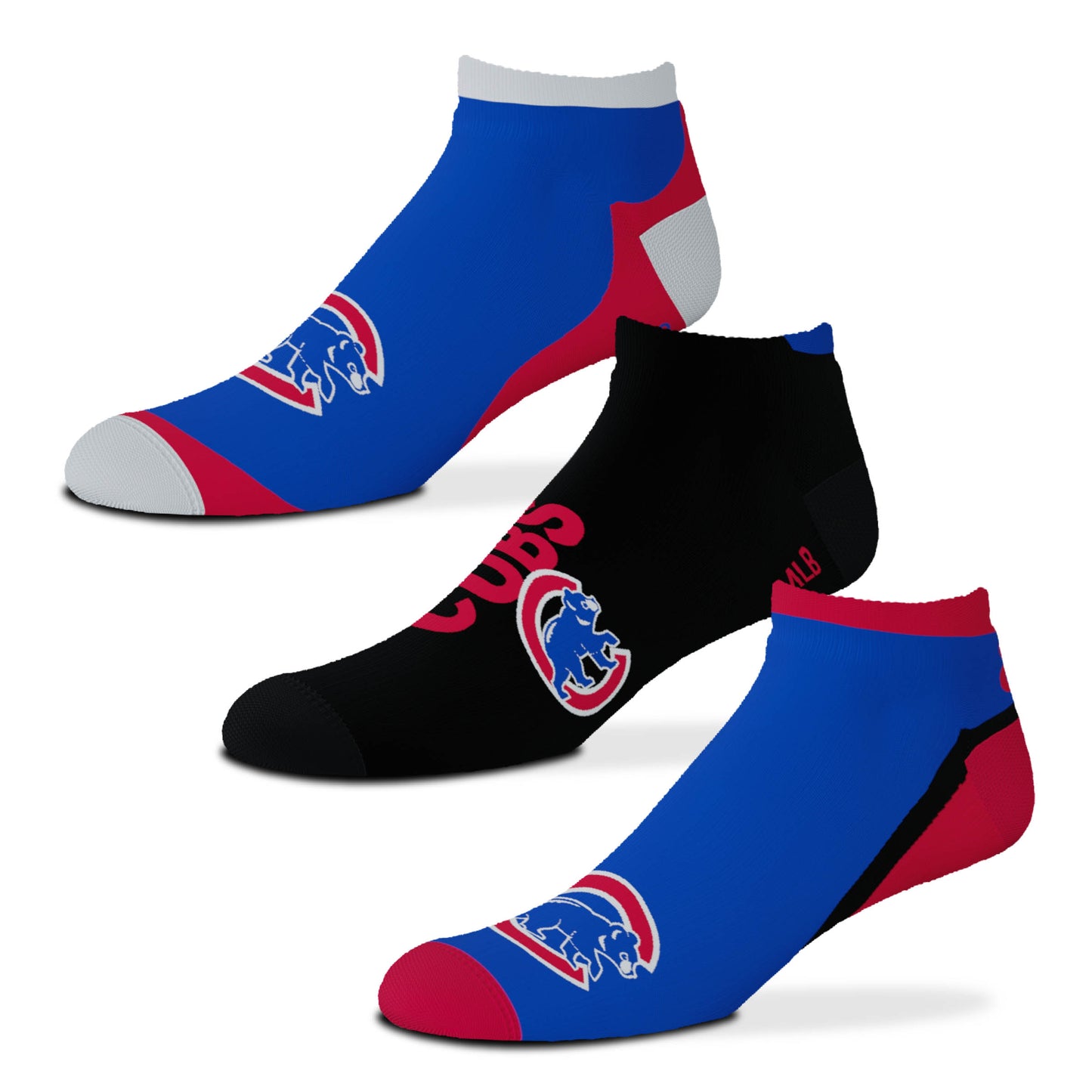 Men's Chicago Cubs Flash 3-Pack FBF Crew Socks