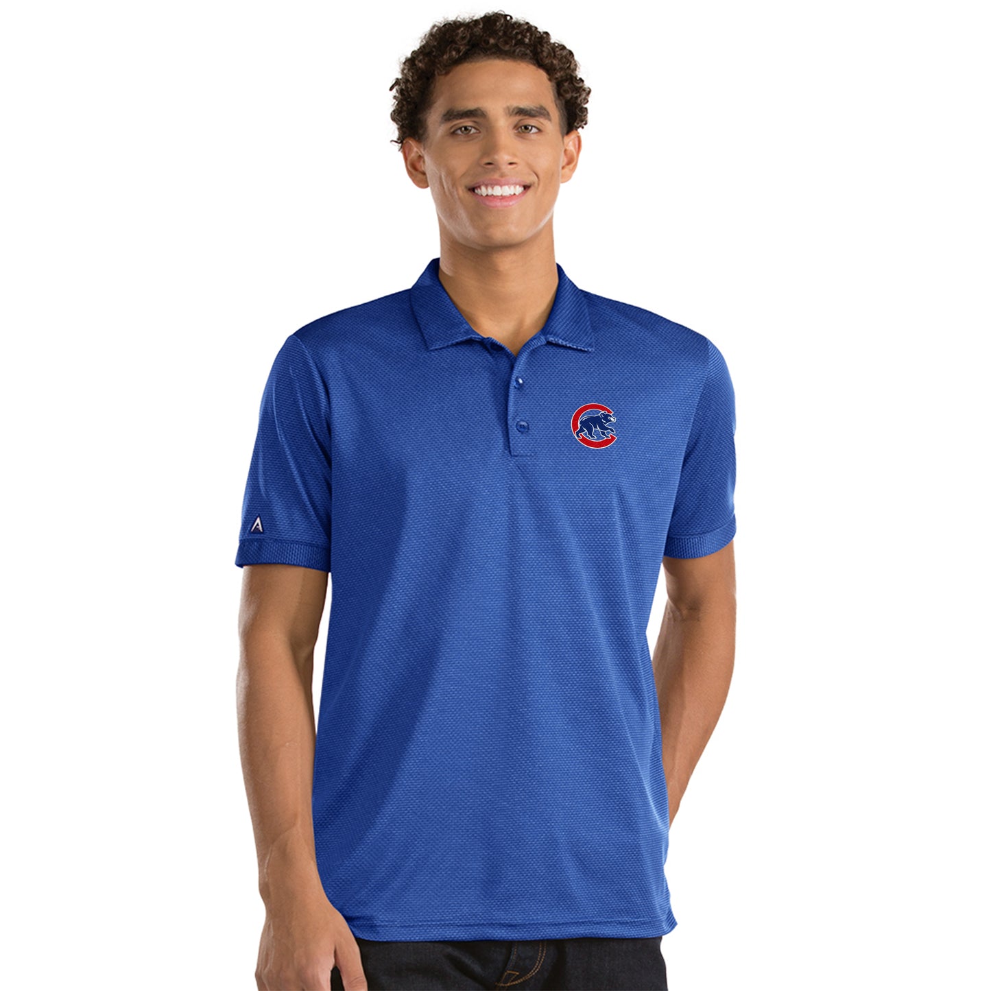 Mens Chicago Cubs Clutch Polo By Antigua
