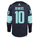 Men's Matty Beniers Seattle Kraken adidas Navy Home Authentic Primegreen Premium Jersey - Pro Jersey Sports
