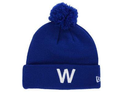 Chicago Cubs MLB "W" Cuffed Pom Knit Hat