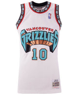 Men's Vancouver Grizzlies Mike Bibby Mitchell & Ness White Hardwood Classics Swingman Jersey - Pro Jersey Sports