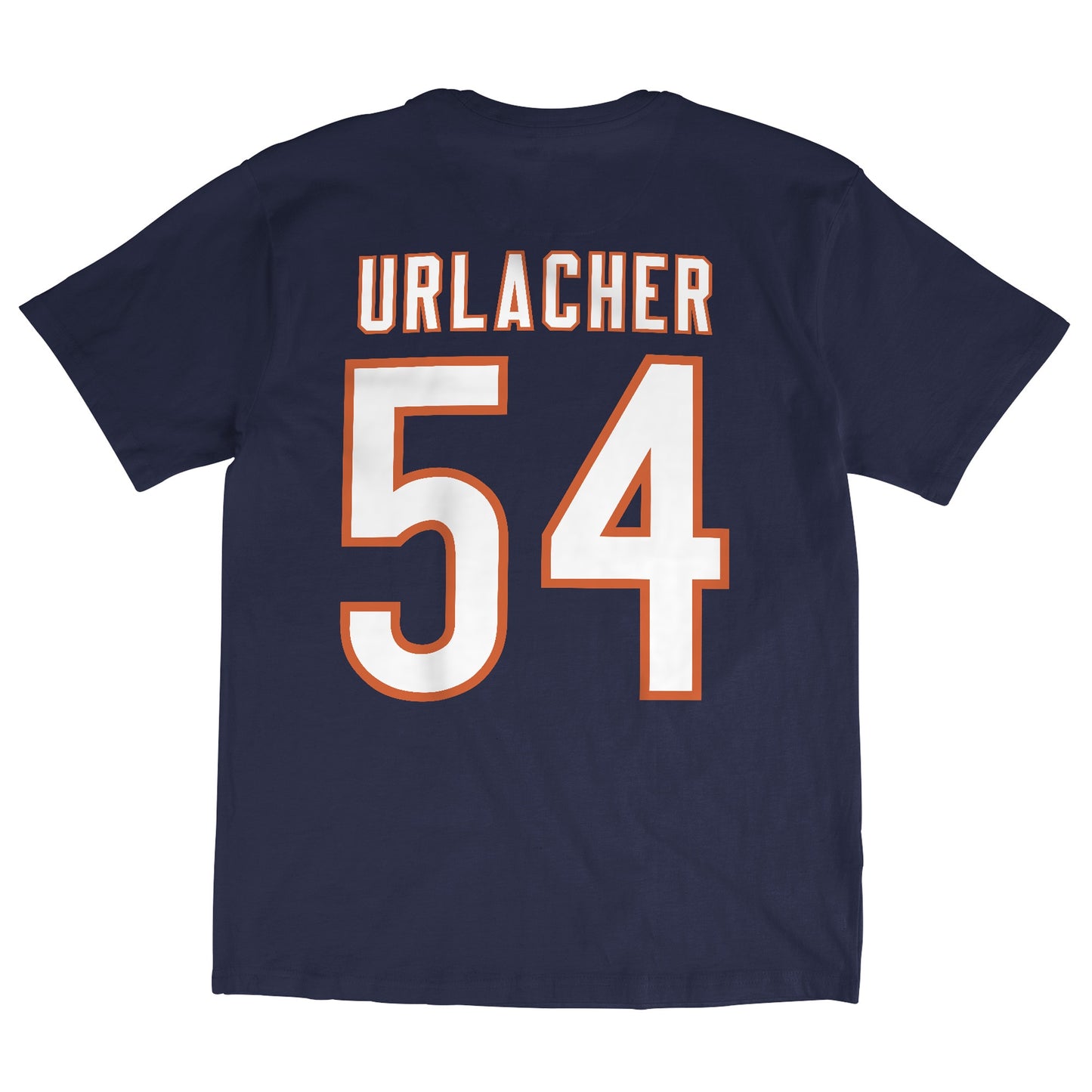 Mens Brian Urlacher Chicago Bears Navy Name And Number Tee By Mitchell & Ness