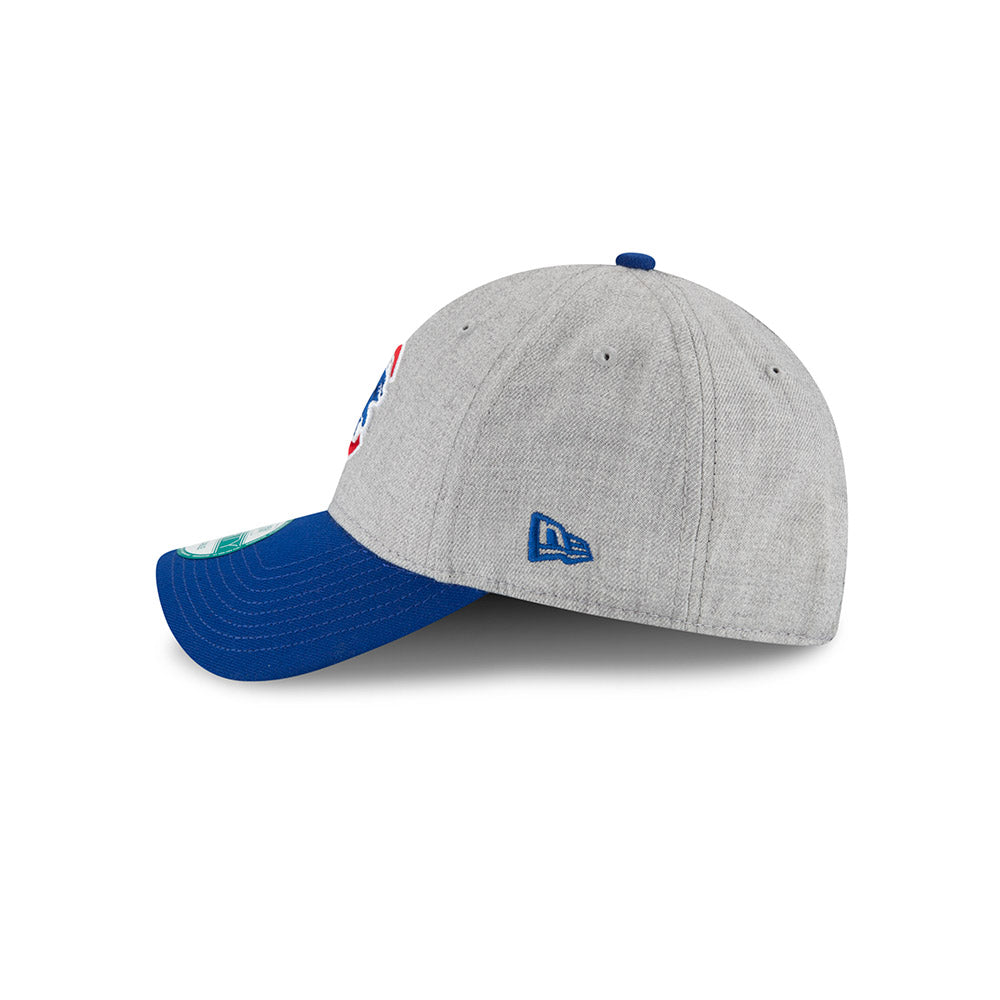 Men's Chicago Cubs New Era Heathered Gray The League 9FORTY Adjustable Hat