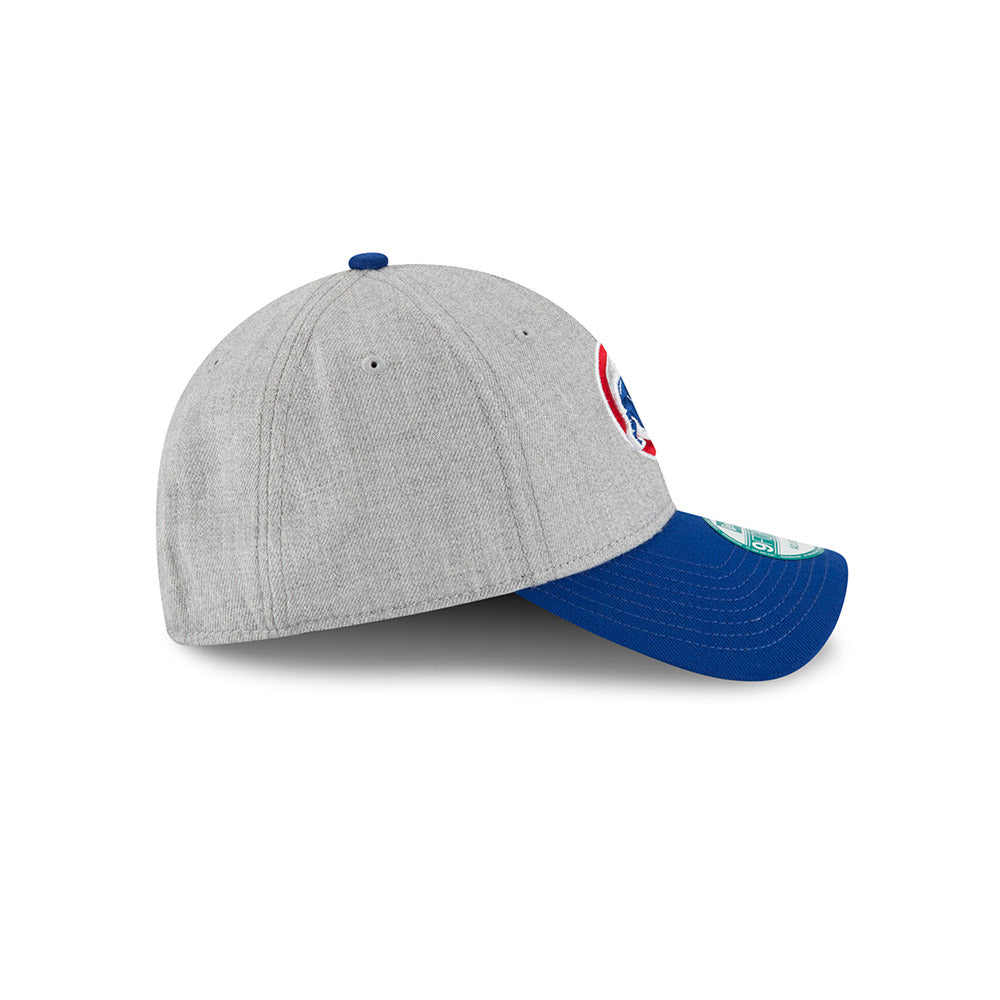 Men's Chicago Cubs New Era Heathered Gray The League 9FORTY Adjustable Hat