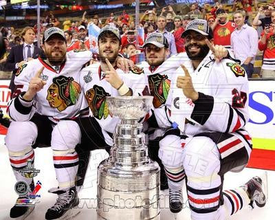 NHL Chicago Blackhawks 2013 Stanley Cup Championship Defensemen Photo 8x10