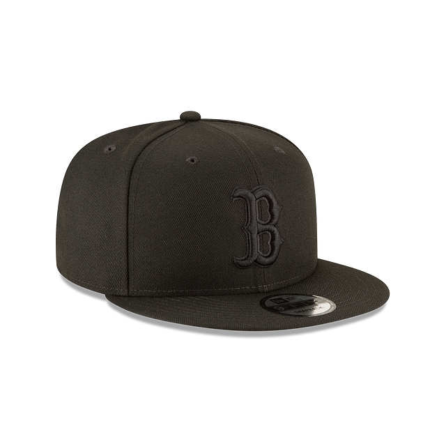 Men's Boston Red Sox New Era Black On Black Tonal 9FIFTY Snapback Hat