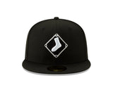 Chicago White Sox New Era Diamond Alternate Logo 59FIFTY Fitted Hat - Black - Pro Jersey Sports