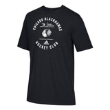 Mens Chicago Blackhawks Hockey Club Premium Adidas Black Tee - Pro Jersey Sports