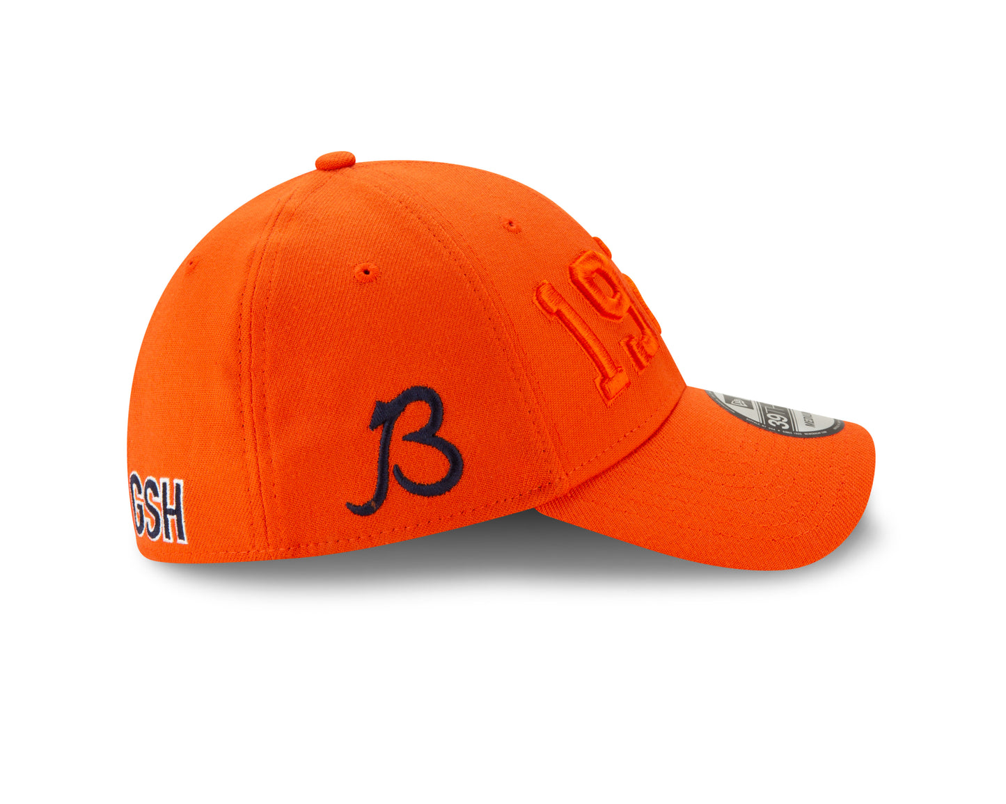 Chicago Bears 2019 Established Collection Sideline Orange Alternate "B" Logo 39THIRTY Flex Hat