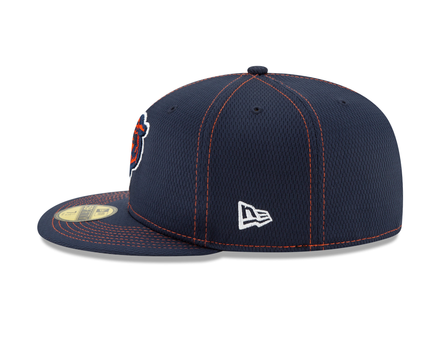 Chicago Bears Established 2019 On Field Sideline Bear Head Logo Road 59FIFTY Fitted Hat