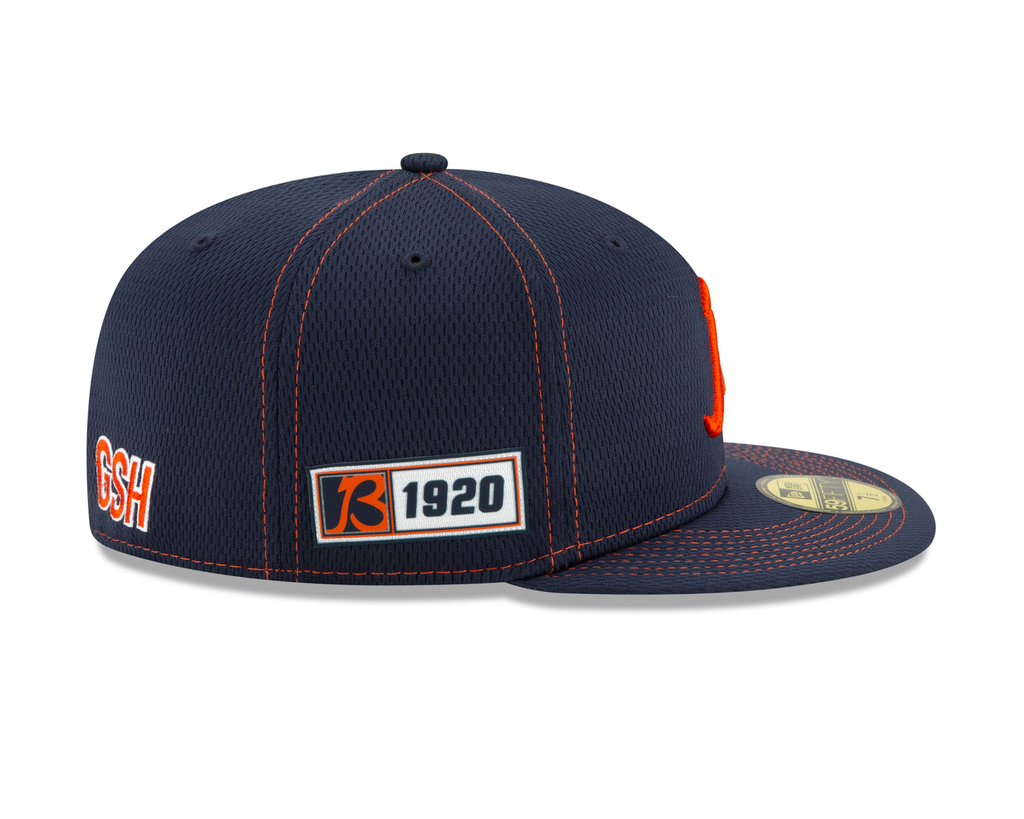 Chicago Bears Established 2019 On Field Sideline "B" Logo Road 59FIFTY Fitted Hat