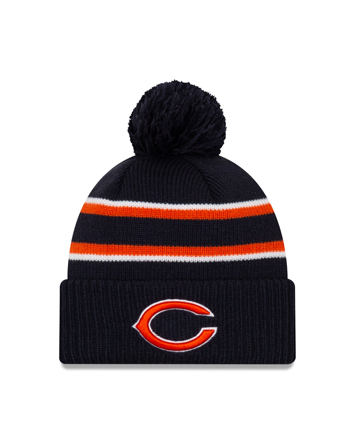 Chicago Bears New Era 2019 Thanksgiving NFL Sideline Official TD Knit Hat - Navy/Orange