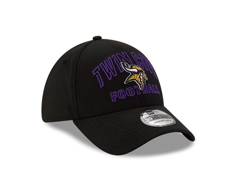 Men's Minnesota Vikings New Era 2020 NFL Draft Alternate Black 39THIRTY Flex Hat