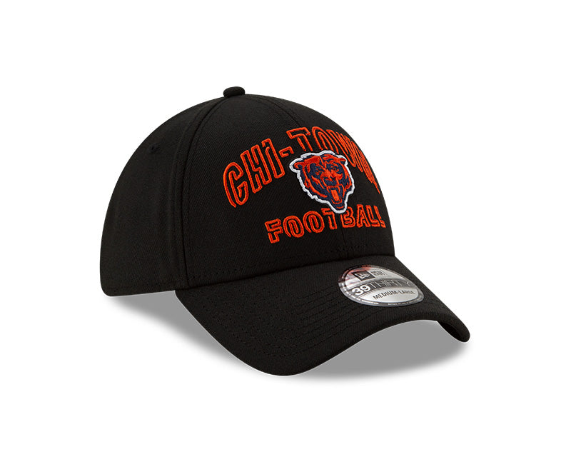 Men's Chicago Bears New Era 2020 NFL Draft Alternate Black 39THIRTY Flex Hat
