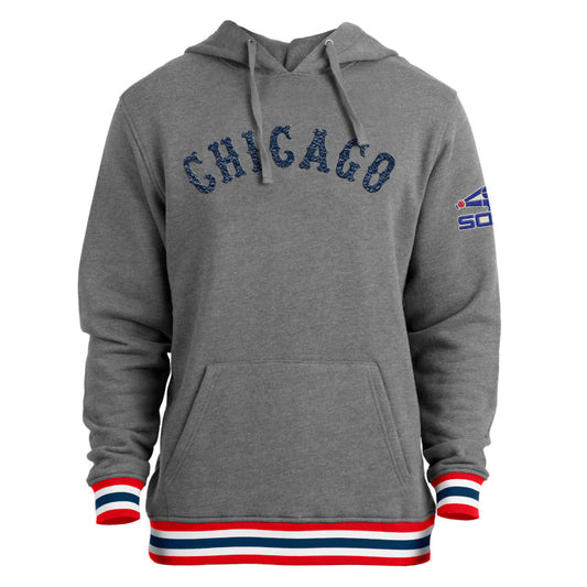 Mens Chicago White Sox New Era Gray Cooperstown Collection 1977 Logo Hoodie