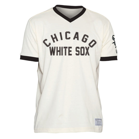 Men's Chicago White Sox Cream Block New Era Tee