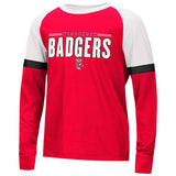 Wisconsin Badgers Colosseum Youth Ollie Long Sleeve Raglan T-Shirt - Pro Jersey Sports