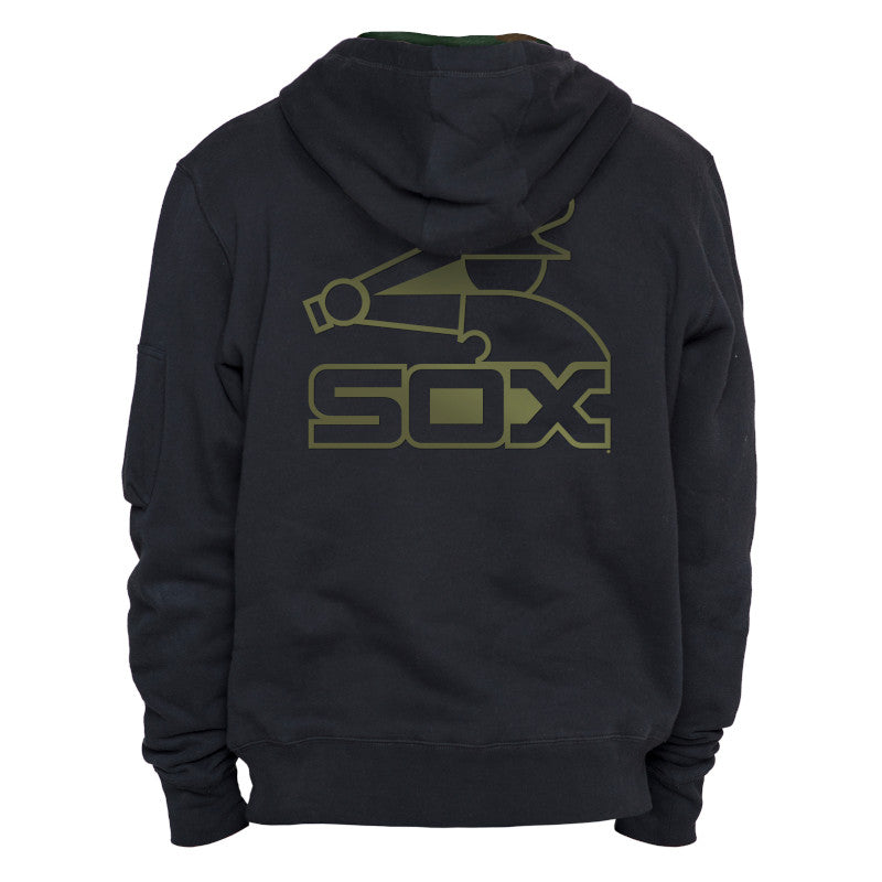 Mens Chicago White Sox Alpha Industries New Era Black Cooperstown Collection Hoodie