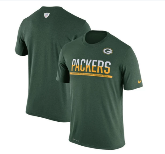 Men's Green Bay Packers Nike Team Practice Legend Performance Green T-Shirt - Pro Jersey Sports