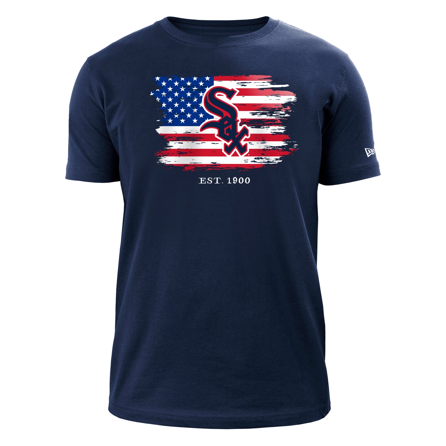 Men's Chicago White Sox 4th of July Stars and Stripes Navy New Era Tee