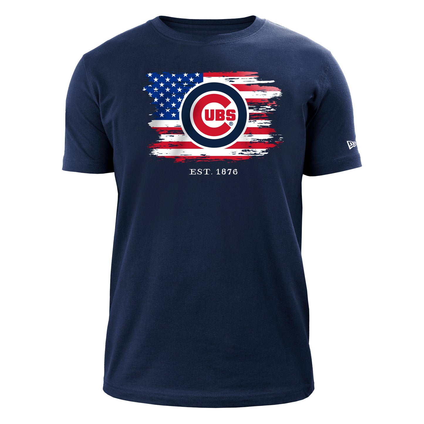 Men's Chicago Cubs 4th of July Stars and Stripes Navy New Era Tee