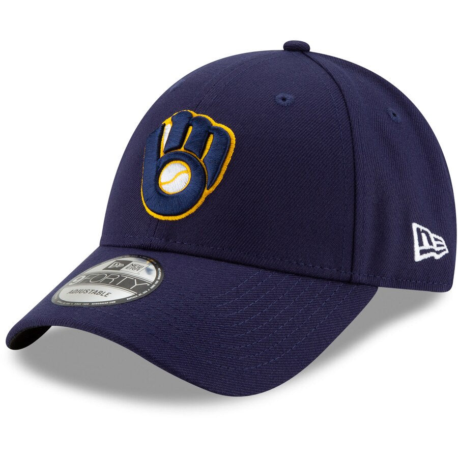 Men's Milwaukee Brewers Away The League 9FORTY Adjustable Hat - Navy