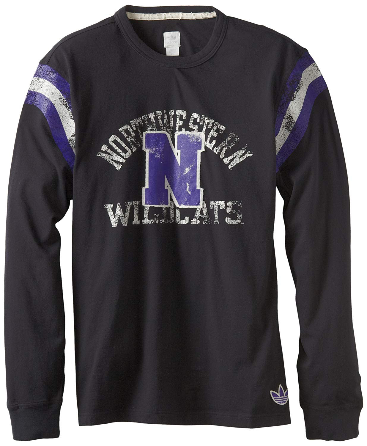 adidas NCAA Northwestern Wildcats Men's Originals Long Sleeve Applique Crew