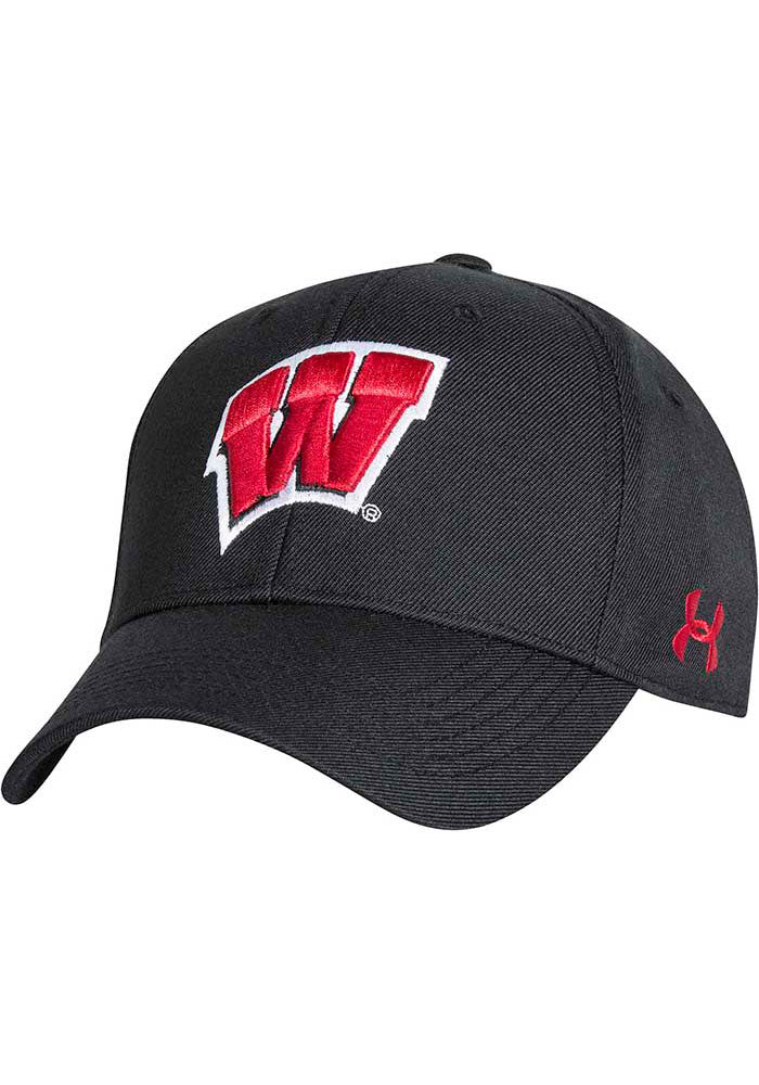 Men's Under Armour Black Wisconsin Badgers Classic Adjustable Hat