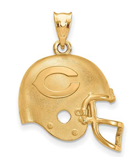 NFL 10K Gold Plated Chicago Bears Helmet Pendant