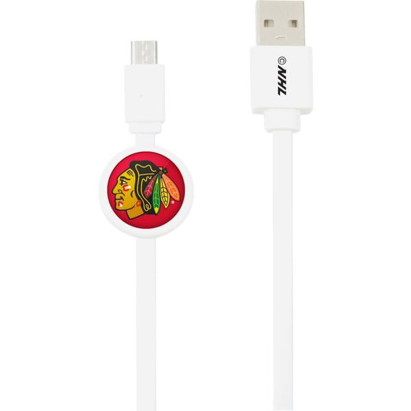 Mizco NHL Chicago Blackhawks Micro USB to USB Charge and Sync Cable