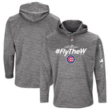 Men's Chicago Cubs Majestic Gray 2018 Postseason Authentic Collection Streak Fleece Pullover Hoodie - Pro Jersey Sports