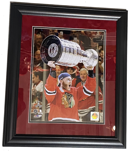 Chicago Blackhawks Patrick Kane "Trophy Shot" 2015 Stanley Cup 18" x 21" Framed Photo