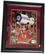 Chicago Blackhawks Patrick Kane "Trophy Shot" 2015 Stanley Cup 18" x 21" Framed Photo - Pro Jersey Sports
