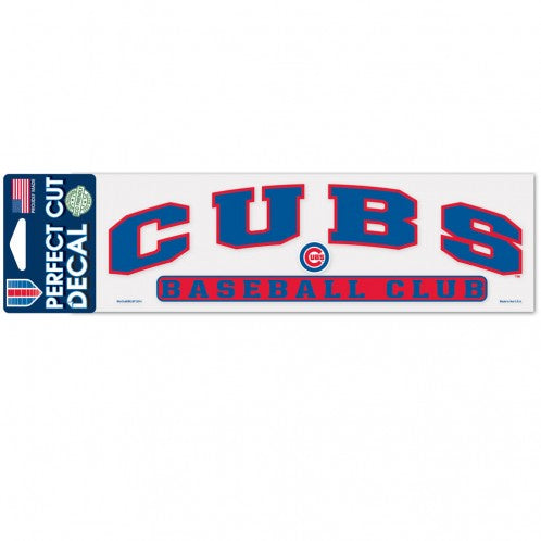 Chicago Cubs Baseball Club 3X10 Perfect Cut Decal