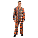Men's Chicago Bears Patches Button Up Pajama Set By FOCO - Pro Jersey Sports