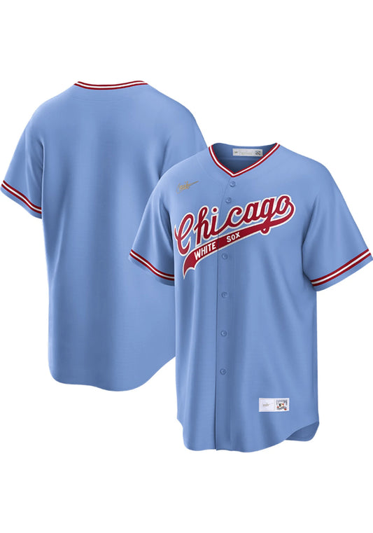 Men's Chicago White Sox Cooperstown Turn Back The Clock 1972 Road Blue NIKE Blank Replica Jersey