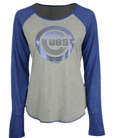 Women's Chicago Cubs Gray/Blue Line Drive Long Sleeve T-Shirt - Pro Jersey Sports