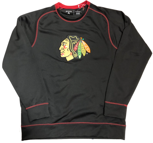 Chicago Blackhawks Volt Logo Fleece Sweatshirt By Antigua