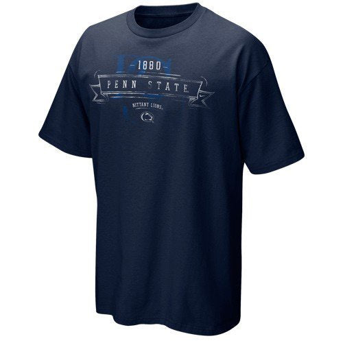 NIKE Penn State Nittany Lions Navy Blue Banner Year Vintage T-shirt