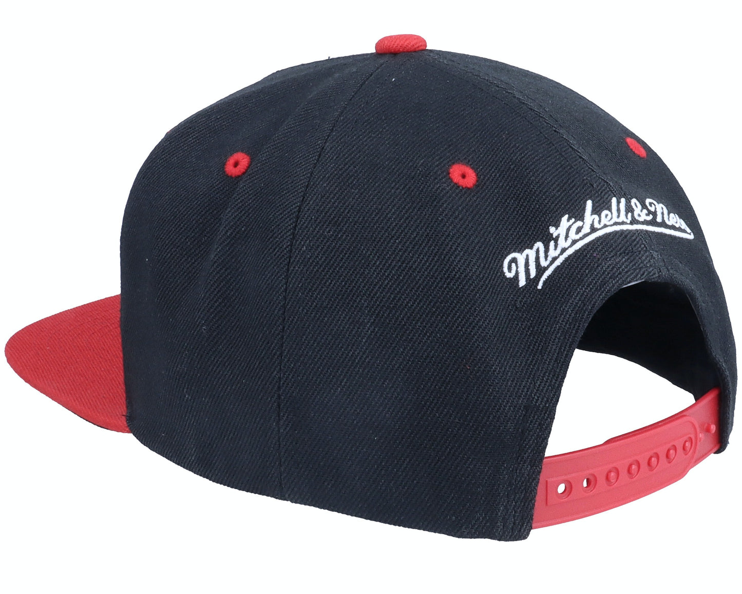 Toronto Raptors Black and Red Billboard Script Mitchell & Ness Snapback Hat