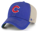 Mens Chicago Cubs Primary Logo Trawler Adjustable Trucker Hat - Pro Jersey Sports