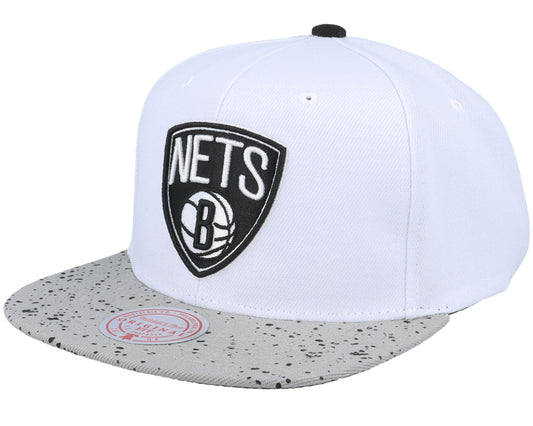 Men's Brooklyn Nets NBA Cement Top Mitchell & Ness Snapback Hat