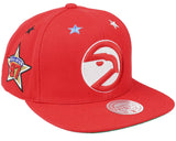 Atlanta Hawks NBA 97 Top Star HWC Red Mitchell & Ness Snapback Hat - Pro Jersey Sports
