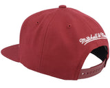 Men's Miami Heat Mitchell & Ness NBA Core basic Maroon Snapback Hat - Pro Jersey Sports