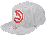 Atlanta Hawks Team Heathered Gray 2.0 Mitchell & Ness Snapback Hat - Pro Jersey Sports