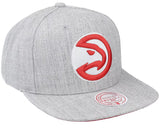 Atlanta Hawks Team Heathered Gray 2.0 Mitchell & Ness Snapback Hat - Pro Jersey Sports